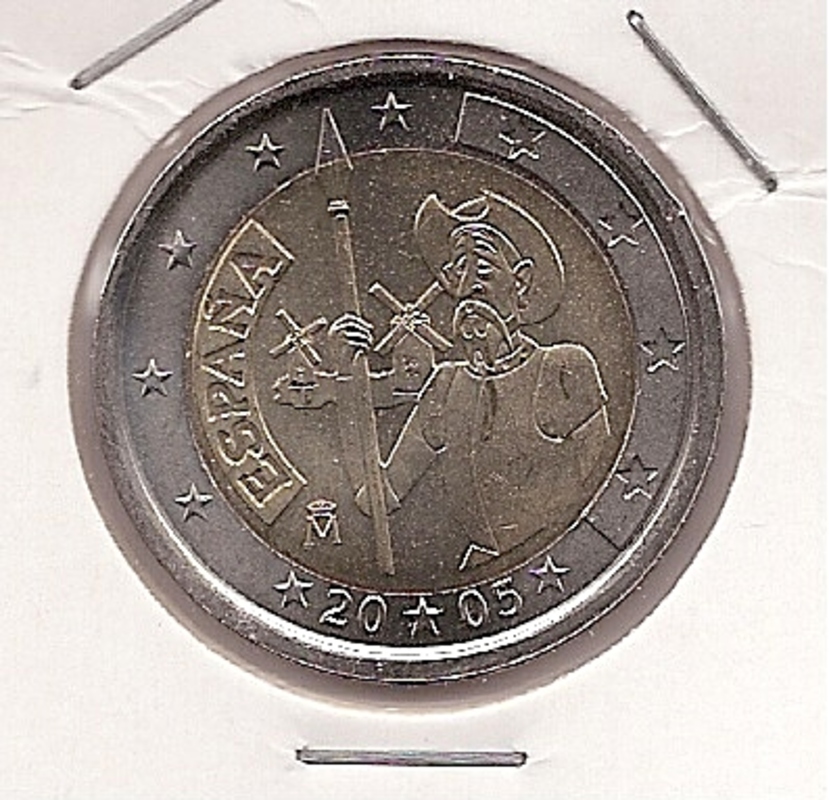 2€ - Spagna - SC - Anno 2005 - Quijote