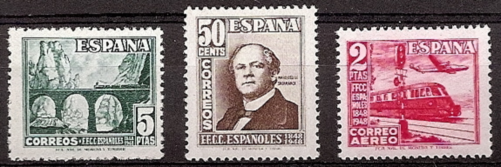 Timbres - Pays - Espagne - 1er Cent. (Séries Complètes) - 1037/39 - **