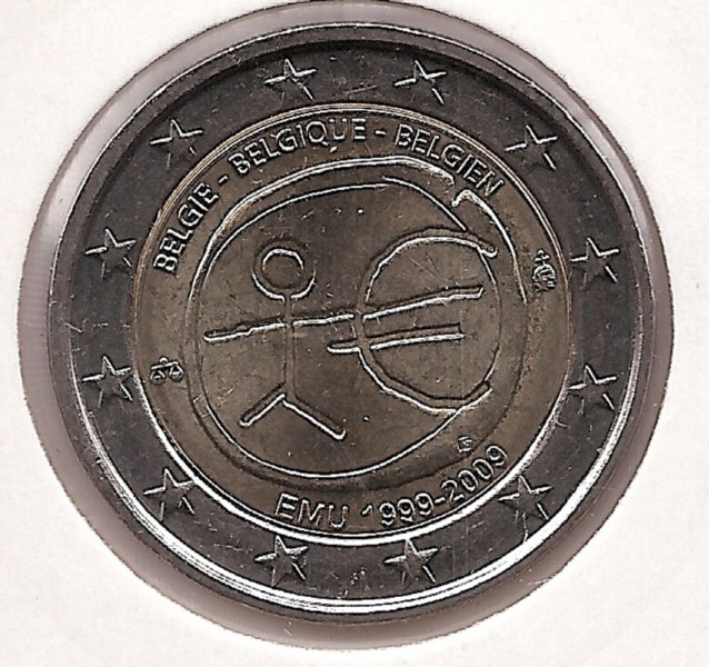 2€ - Belgia - SC - Rok 2009 - Dziesiąta rocznica euro