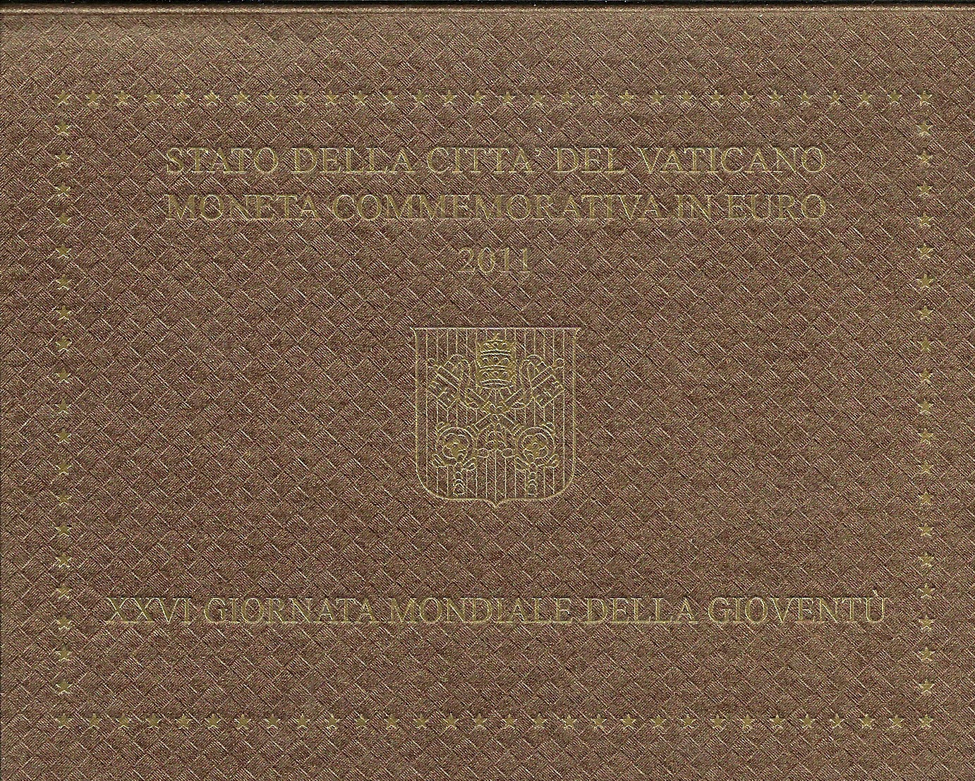2€ - Vaticano - Año 2011 - XXVI Jornada Mundial de la Juventut