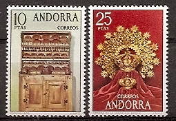 Sellos - Países - Andorra - Correo Español - Series completas - 1974 - 091/092 - ** - Click en la imagen para cerrar