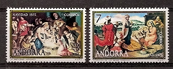 Sellos - Países - Andorra - Correo Español - Series completas - 1975 - 100/01 - ** - Click en la imagen para cerrar