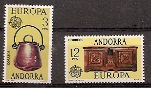 Sellos - Países - Andorra - Correo Español - Series completas - 1976 - 102/03 - ** - Click en la imagen para cerrar