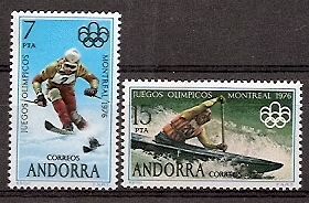 Sellos - Países - Andorra - Correo Español - Series completas - 1976 - 104/05 - ** - Click en la imagen para cerrar