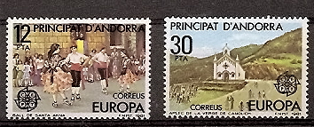 Sellos - Países - Andorra - Correo Español - Series completas - 1981 - 140/141 - ** - Click en la imagen para cerrar