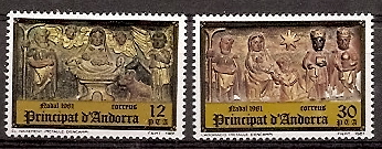 Sellos - Países - Andorra - Correo Español - Series completas - 1981 - 144/145 - ** - Click en la imagen para cerrar