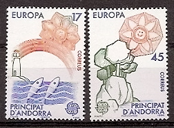 Sellos - Países - Andorra - Correo Español - Series completas - 1986 - 191/92 - ** - Click en la imagen para cerrar