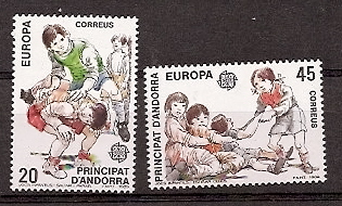 Sellos - Países - Andorra - Correo Español - Series completas - 1989 - 213/14 - ** - Click en la imagen para cerrar