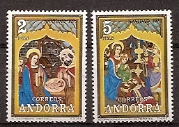 Sellos - Países - Andorra - Correo Español - Series completas - 1973 - 087/088 - ** - Click en la imagen para cerrar